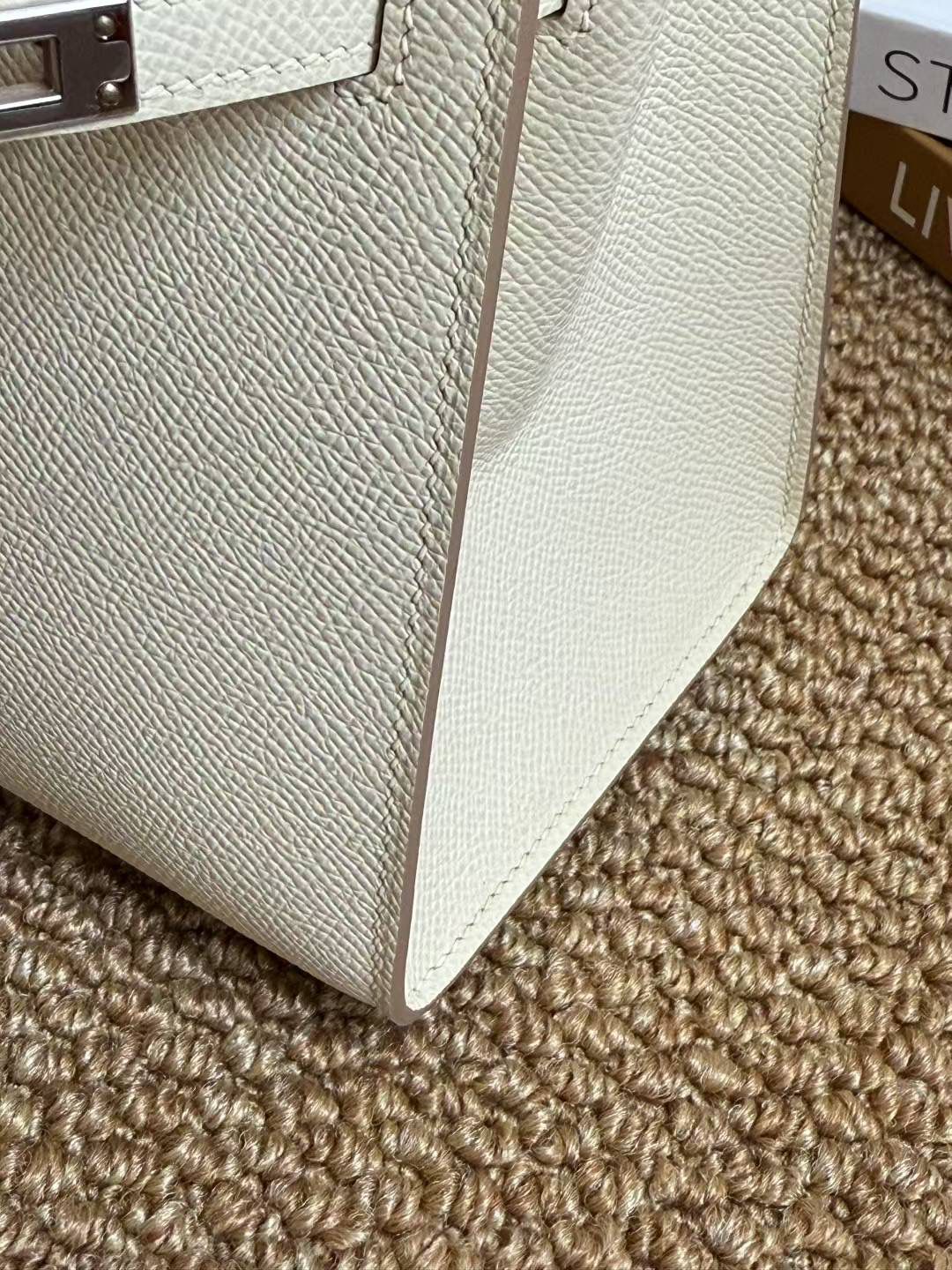 Luxury Structured Tote Bag – Epsom Leather with Palladium Hardware