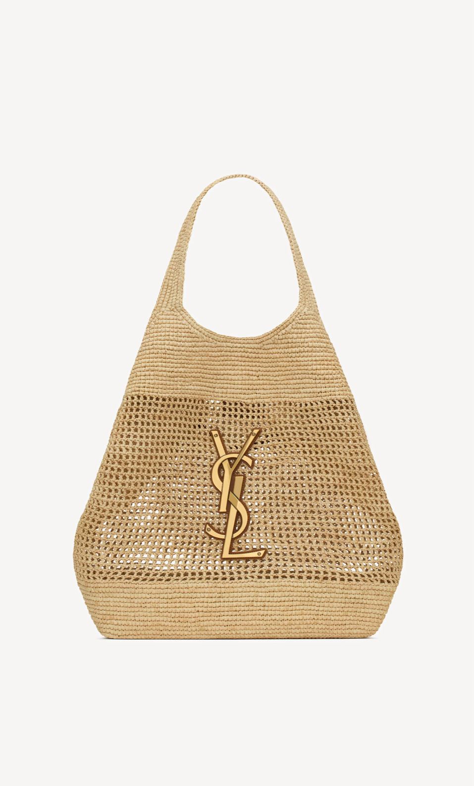 MAXI SHOPPING BAG MADE IN A HAND-EMBROIDERED NATURAL RAFFIA