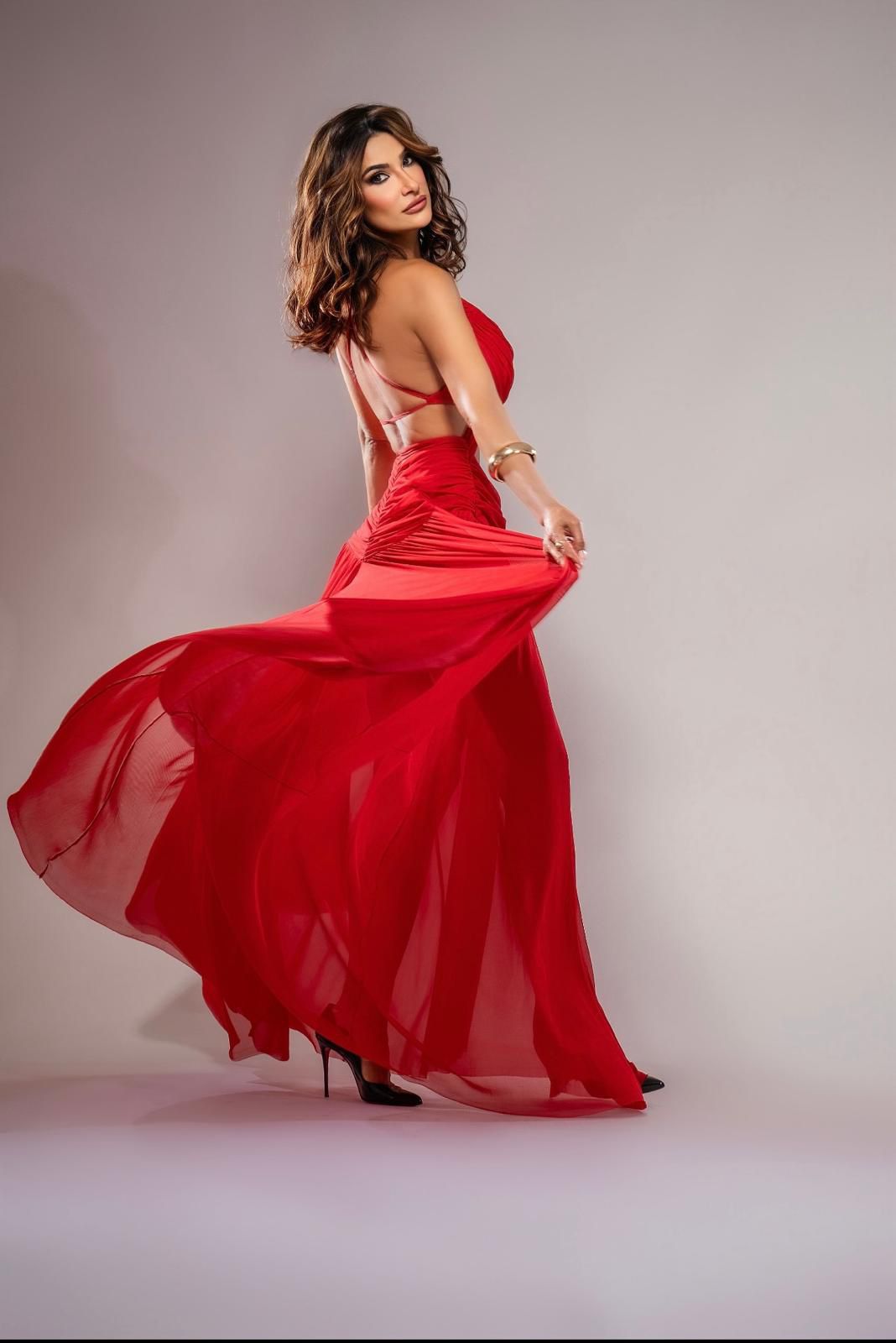 Radiant Scarlet Gown