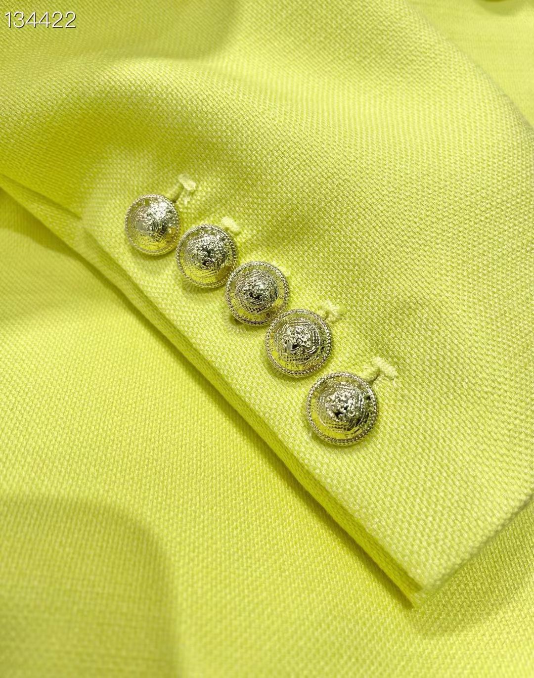 Balmain Double-Breasted Blazer – Lemon Yellow