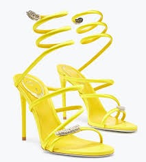 Rene Caovilla Serpentine Crystal Heel