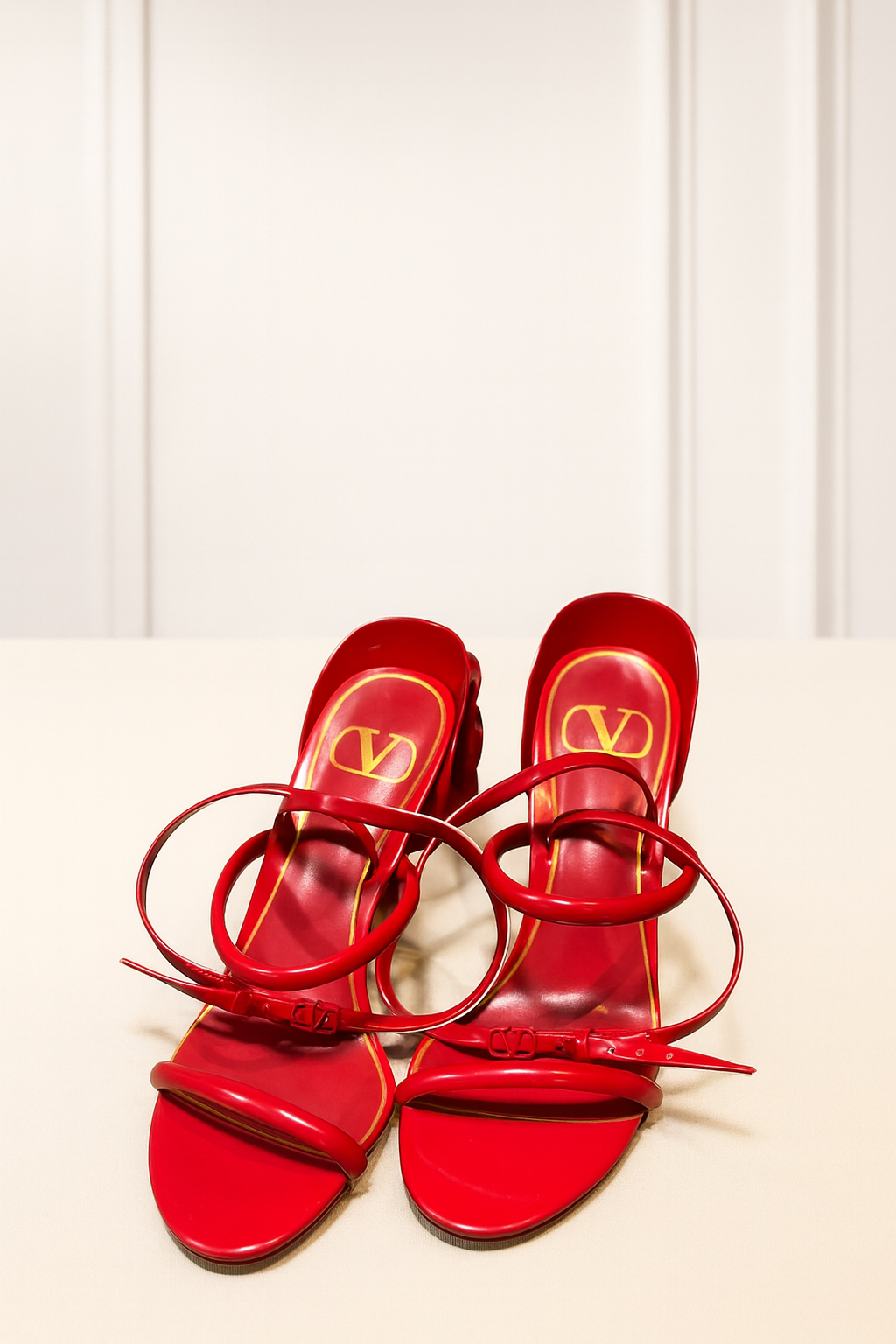 Valentino Red Leather Sandals