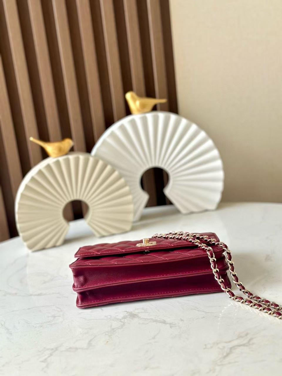 Chanel lady burgundy