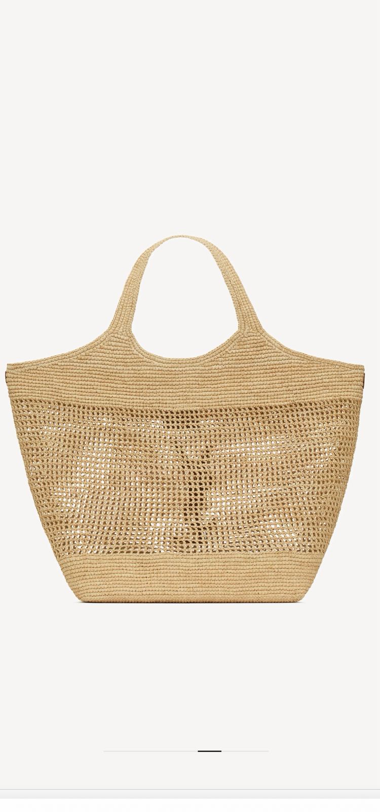 MAXI SHOPPING BAG MADE IN A HAND-EMBROIDERED NATURAL RAFFIA