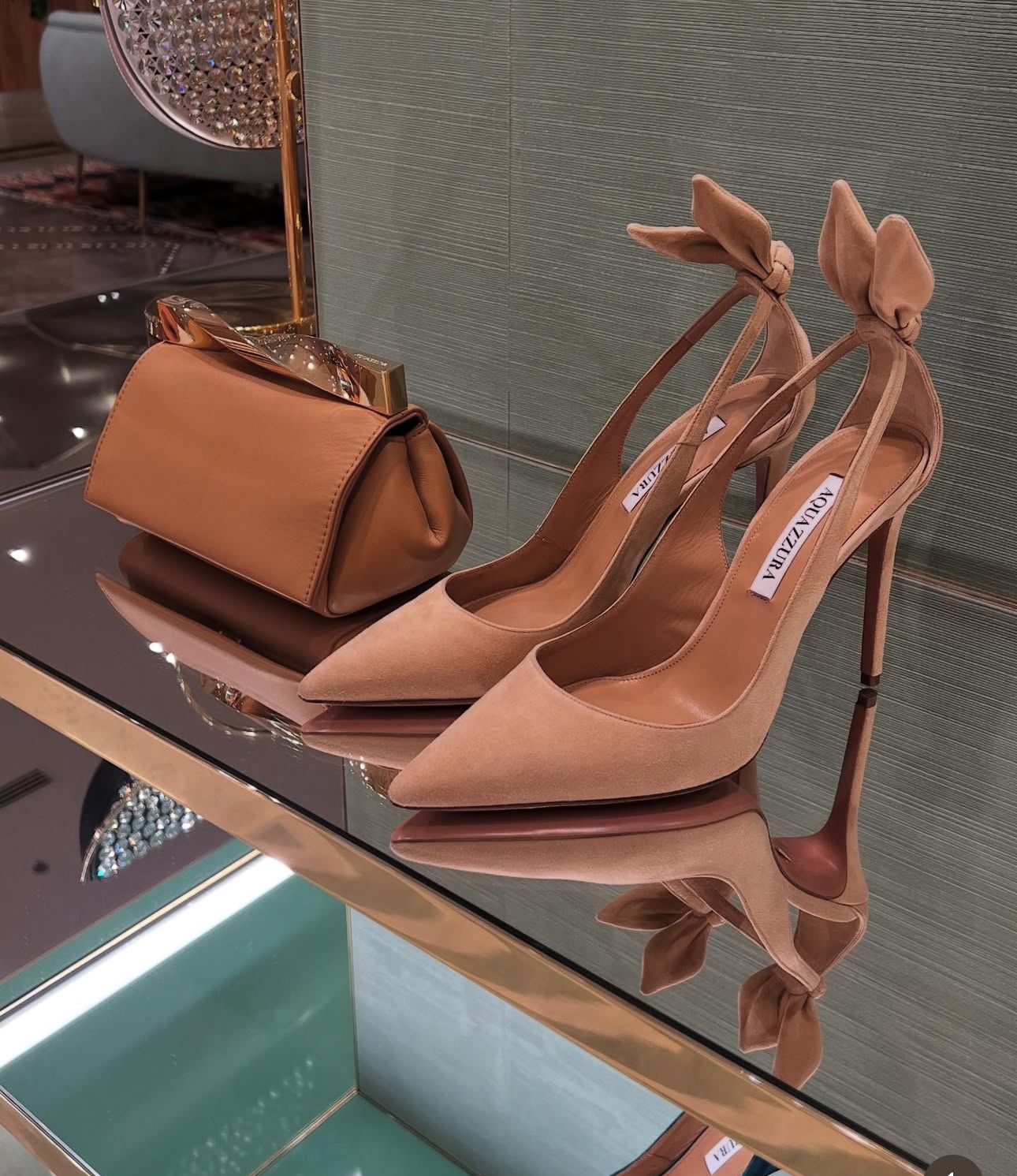 Aquazzura Bow Tie Red Pumps