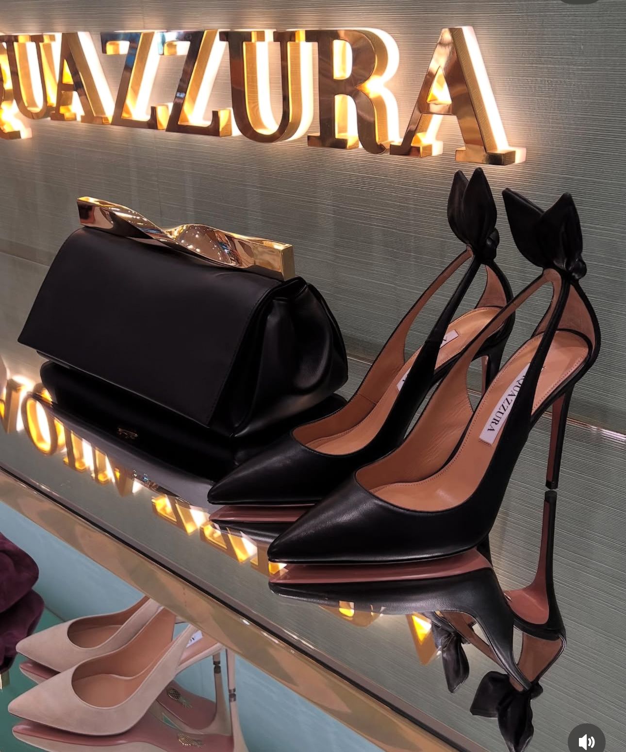 Aquazzura Bow Tie Red Pumps