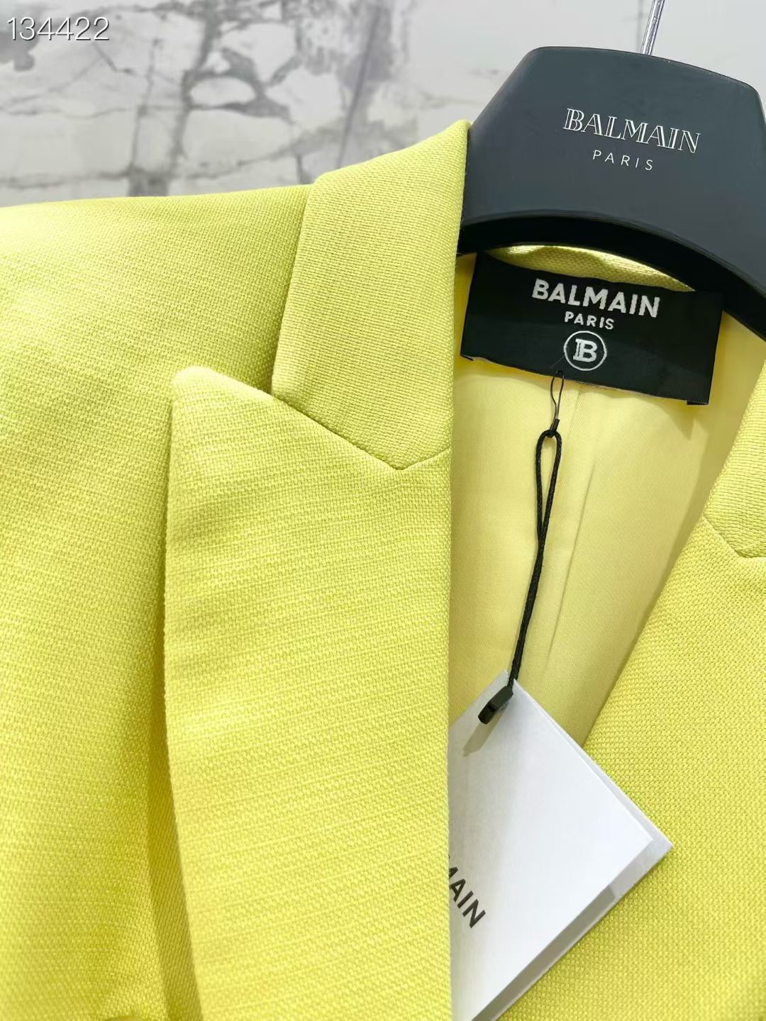 Balmain Double-Breasted Blazer – Lemon Yellow