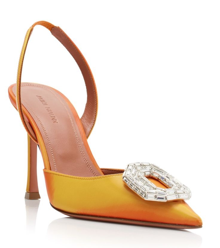 Amina Muaddi Crystal Slingback Heel