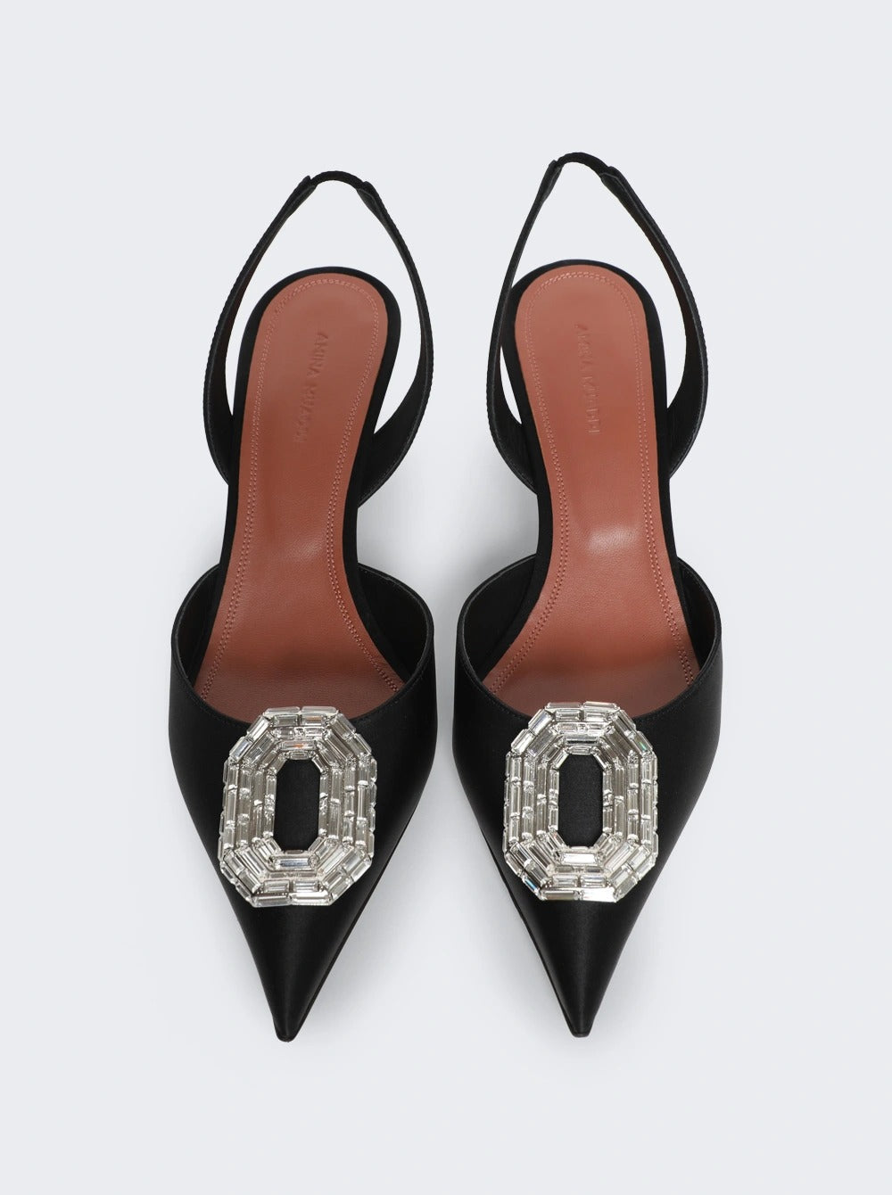 Amina Muaddi Crystal Slingback Heel