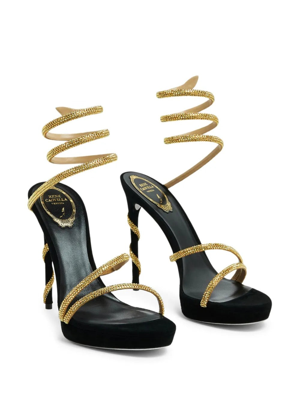 René Caovilla Spiral Platform Heel